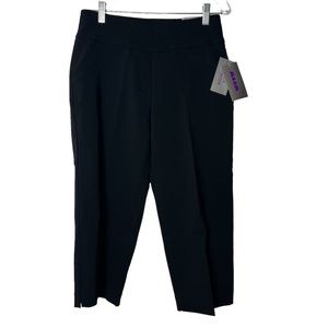 #28 ALIA brand Black Pull on Capri Pants with Slimming Panels